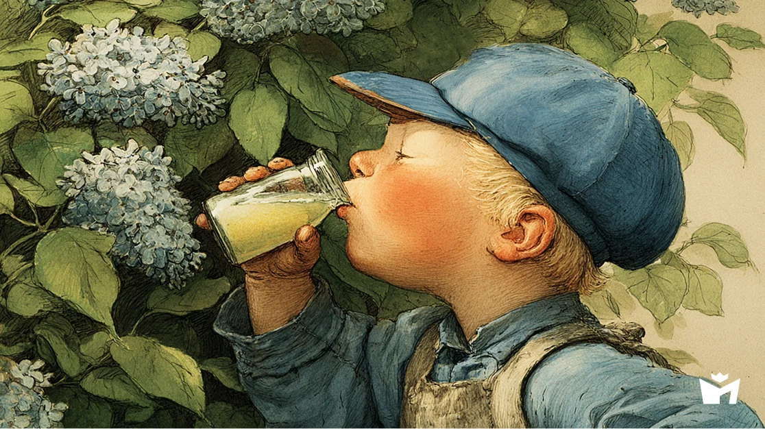 Приключения Эмиля из Лённеберги. Эмиль пьет лимонад
