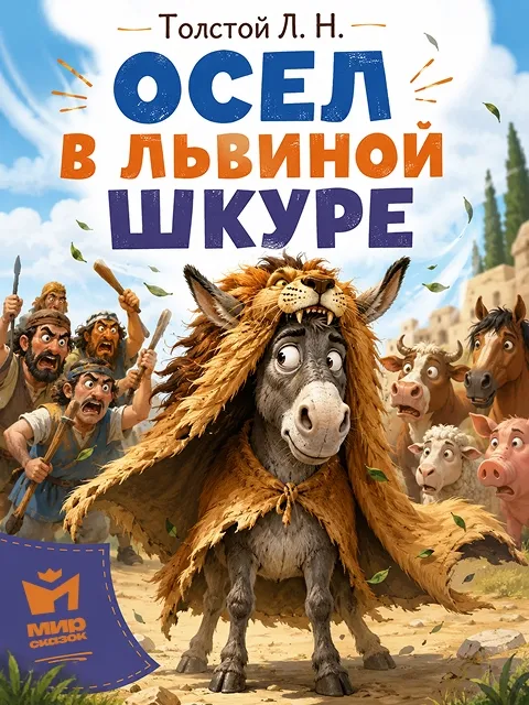 Осел в львиной шкуре - басня Льва Толстого Осел в львиной шкуре - басня Льва Толстого
