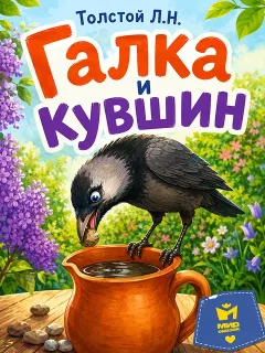 Галка и кувшин - басня Льва Толстого