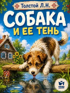 Собака и ее тень - басня Льва Толстого