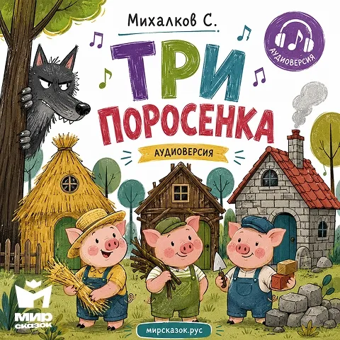 Три поросенка - аудиосказка Михалкова С.