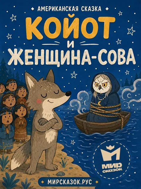 Койот и женщина-сова, американская народная сказка Койот и женщина-сова, американская народная сказка