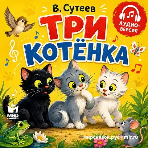 Три котёнка - аудиосказка В. Сутеева Три котёнка - аудиосказка В. Сутеева