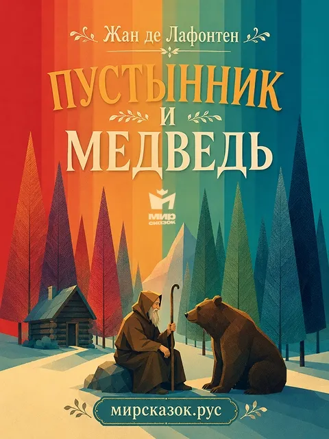 Пустынник и Медведь - басня Лафонтена