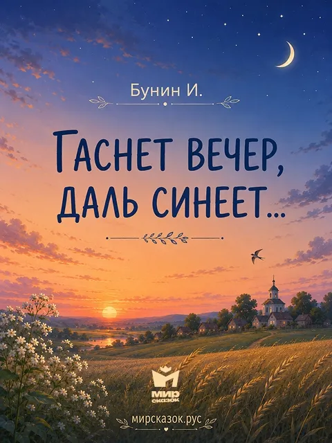 Гаснет вечер, даль синеет…, стихи Бунина И.