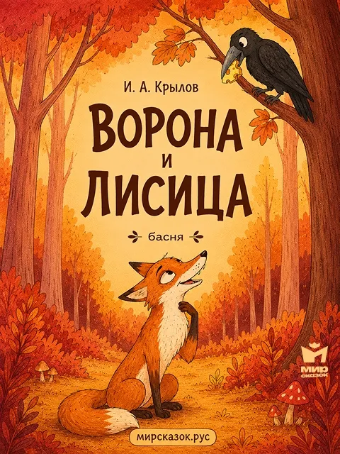 Ворона и Лисица, басня Крылова И.