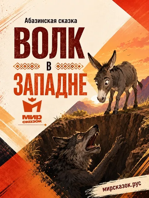 Волк в западне, Абазинская сказка Волк в западне, Абазинская сказка