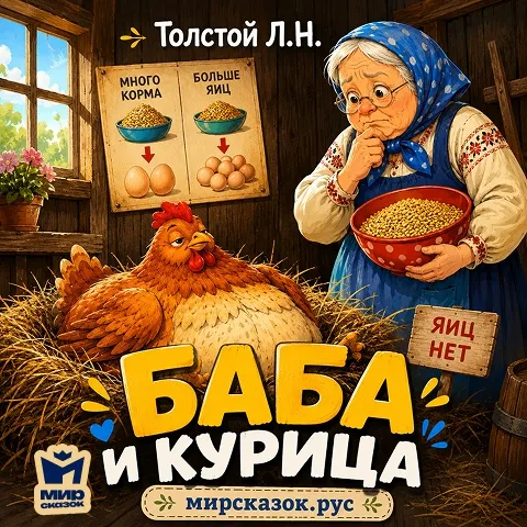 Баба и курица - аудиобасня Льва Толстого