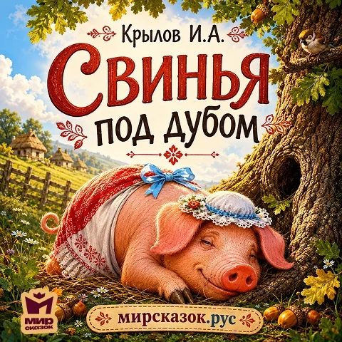 Свинья под дубом - аудиобасня Крылова И.А.