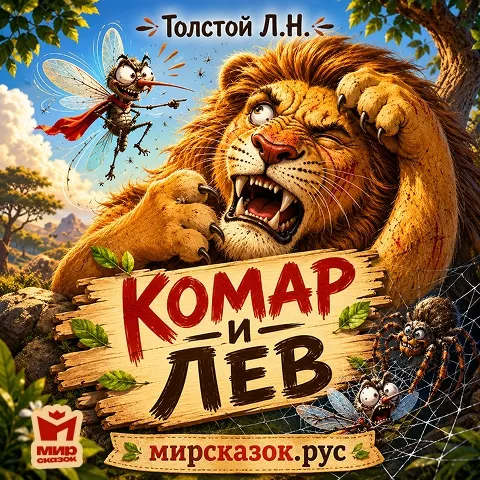 Комар и лев - аудиобасня Льва Толстого
