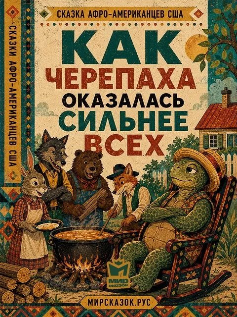 Как черепаха оказалась сильнее всех, Сказка афро-американцев США
