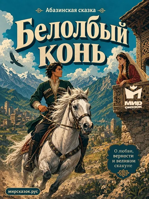 Белолбый конь, Абазинская сказка