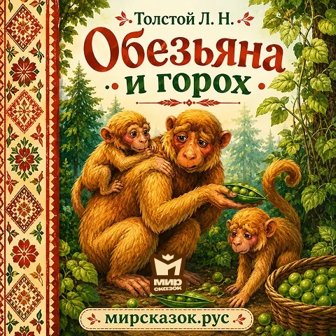 Обезьяна и горох - аудиобасня Льва Толстого