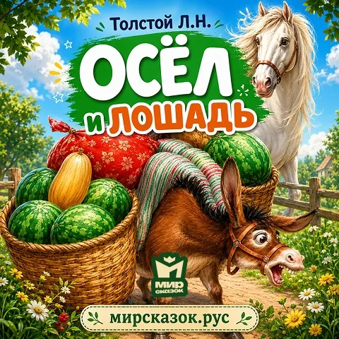 Осел и лошадь - аудиобасня Льва Толстого Осел и лошадь - аудиобасня Льва Толстого