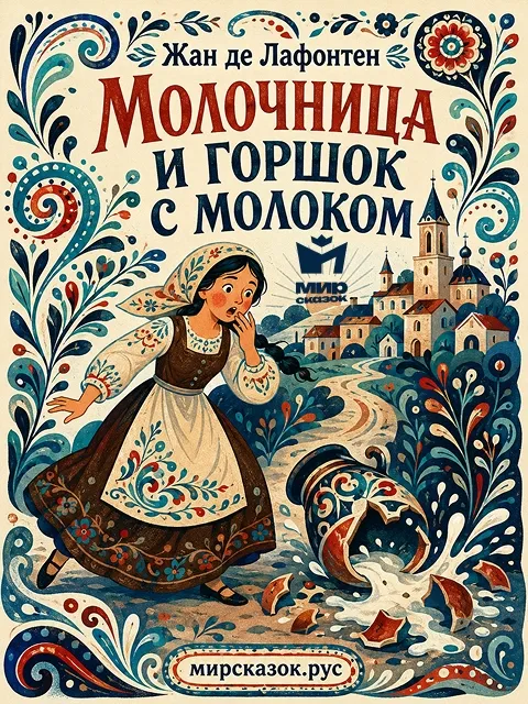 Молочница и горшок с молоком - басня Лафонтена