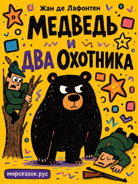 Медведь и два Охотника - басня Лафонтена Медведь и два Охотника - басня Лафонтена