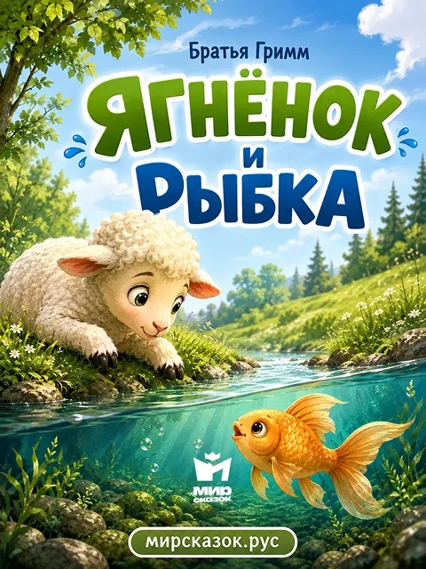 Ягненок и рыбка, сказка Братьев Гримм Ягненок и рыбка, сказка Братьев Гримм