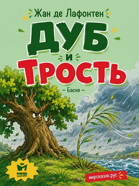 Дуб и Трость - басня Лафонтена
