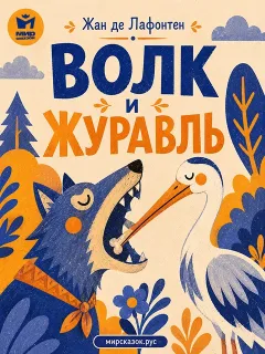 Волк и Журавль - басня Лафонтена
