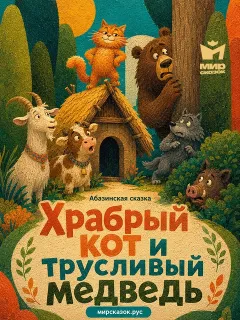 Храбрый кот и трусливый медведь - Абазинская сказка