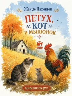 Петух, кот и мышонок - басня Лафонтена