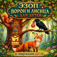 Ворон и лисица - аудиобасня Эзопа