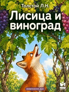 Лисица и виноград - басня Льва Толстого