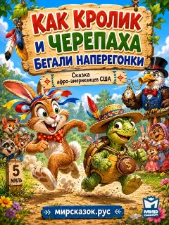 Как кролик и черепаха бегали наперегонки, Американская народная сказка