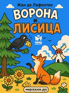 Ворона и Лисица - басня Лафонтена