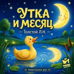 Утка и месяц - аудиобасня Льва Толстого
