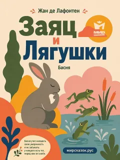Заяц и Лягушки - басня Лафонтена
