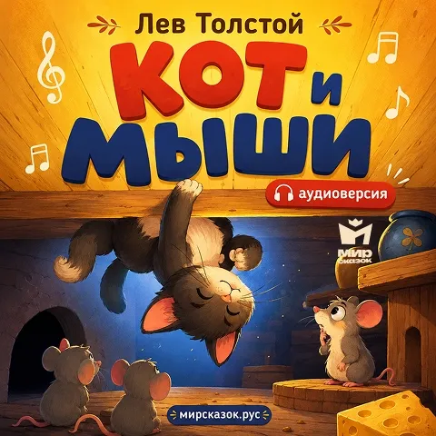 Кот и мыши - басня Льва Толстого