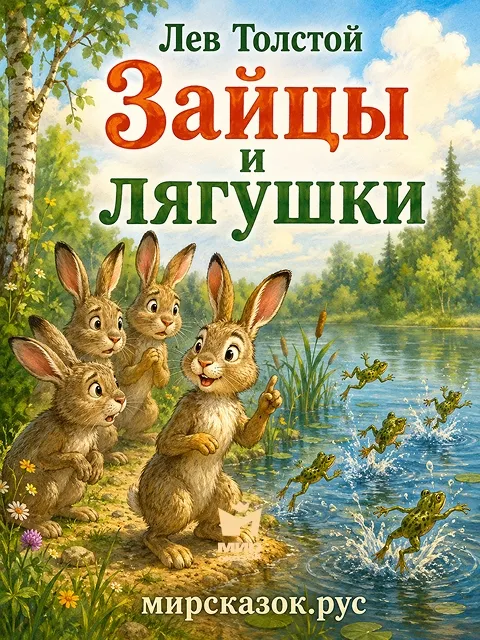 Зайцы и лягушки - басня Льва Толстого Зайцы и лягушки - басня Льва Толстого