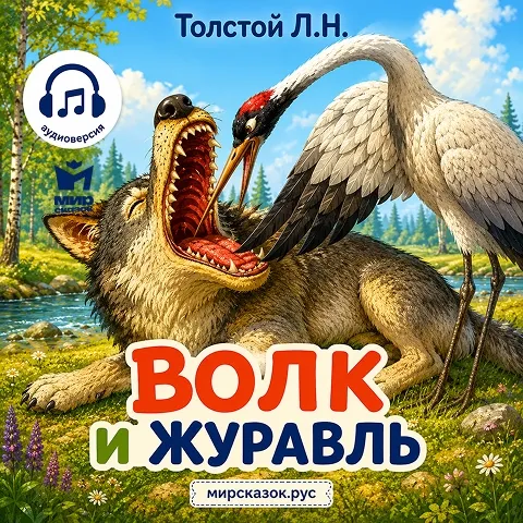 Волк и журавль - аудиобасня Льва Толстого Волк и журавль - аудиобасня Льва Толстого