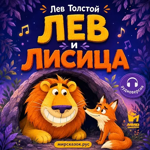Лев и лисица - аудиобасня Льва Толстого