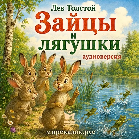 Зайцы и лягушки - аудиобасня Льва Толстого Зайцы и лягушки - аудиобасня Льва Толстого