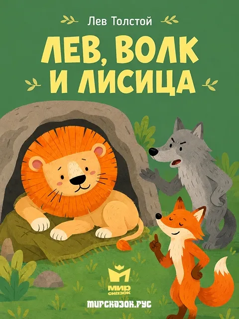 Лев, волк и лисица - басня Льва Толстого Лев, волк и лисица - басня Льва Толстого
