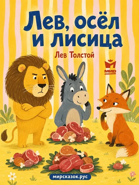 Лев, осёл и лисица - басня Льва Толстого Лев, осёл и лисица - басня Льва Толстого