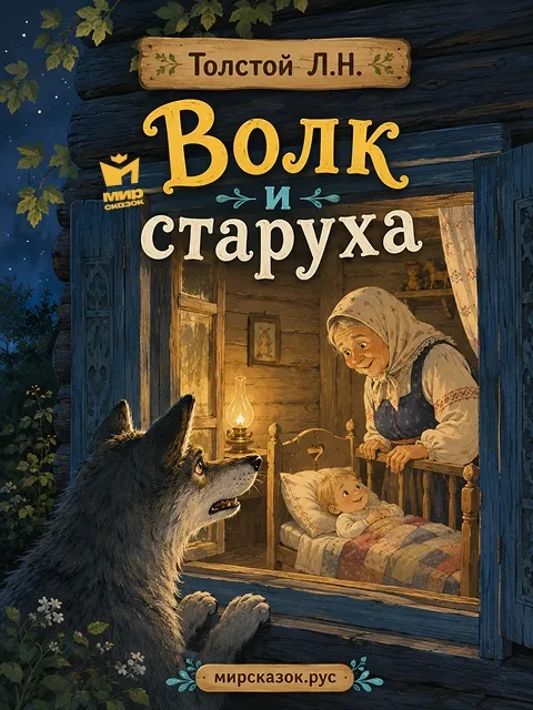 Волк и старуха - басня Льва Толстого