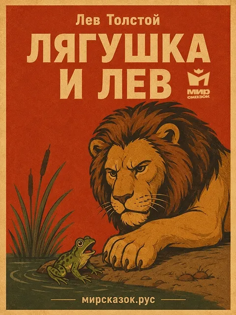 Лягушка и лев - басня Льва Толстого