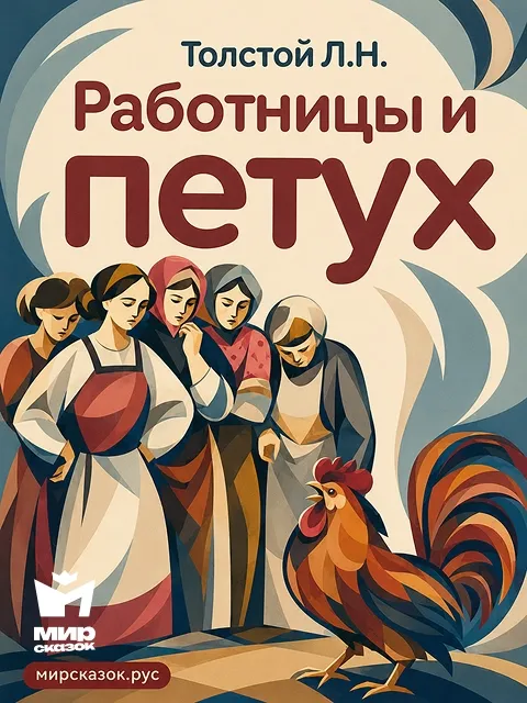 Работницы и петух - басня Льва Толстого