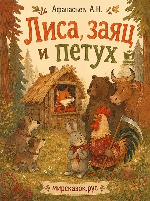 Лиса, заяц и петух - сказка Афанасьева А.Н. Лиса, заяц и петух - сказка Афанасьева А.Н.