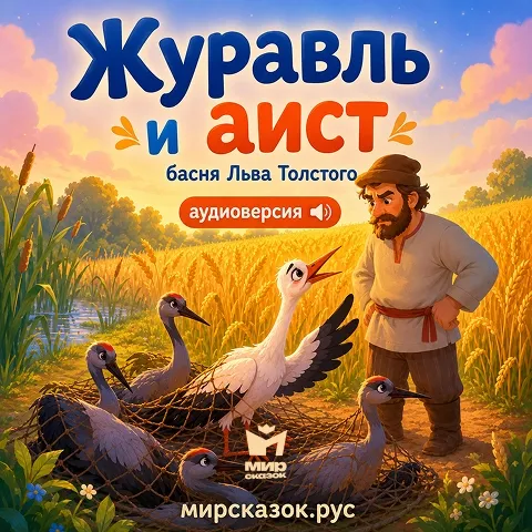 Журавль и аист - аудиобасня Льва Толстого