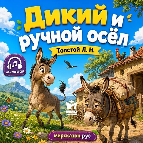 Дикий и ручной осёл - аудиобасня Льва Толстого Дикий и ручной осёл - аудиобасня Льва Толстого