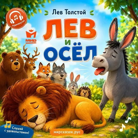 Лев и осёл - аудиобасня Льва Толстого