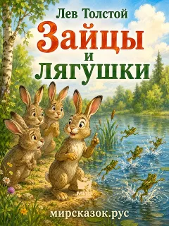 Зайцы и лягушки - басня Льва Толстого