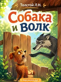 Собака и волк - басня Льва Толстого