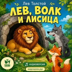 Лев, волк и лисица - аудиобасня Льва Толстого