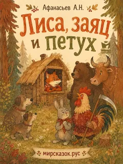 Лиса, заяц и петух - сказка Афанасьева А.Н.