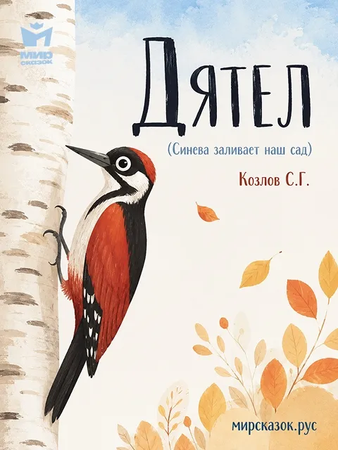 Дятел (Синева заливает наш сад) - стихи Козлова С.Г. Дятел (Синева заливает наш сад) - стихи Козлова С.Г.